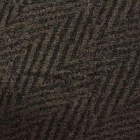 Dark Green Zigzag Jacquard, Polyester