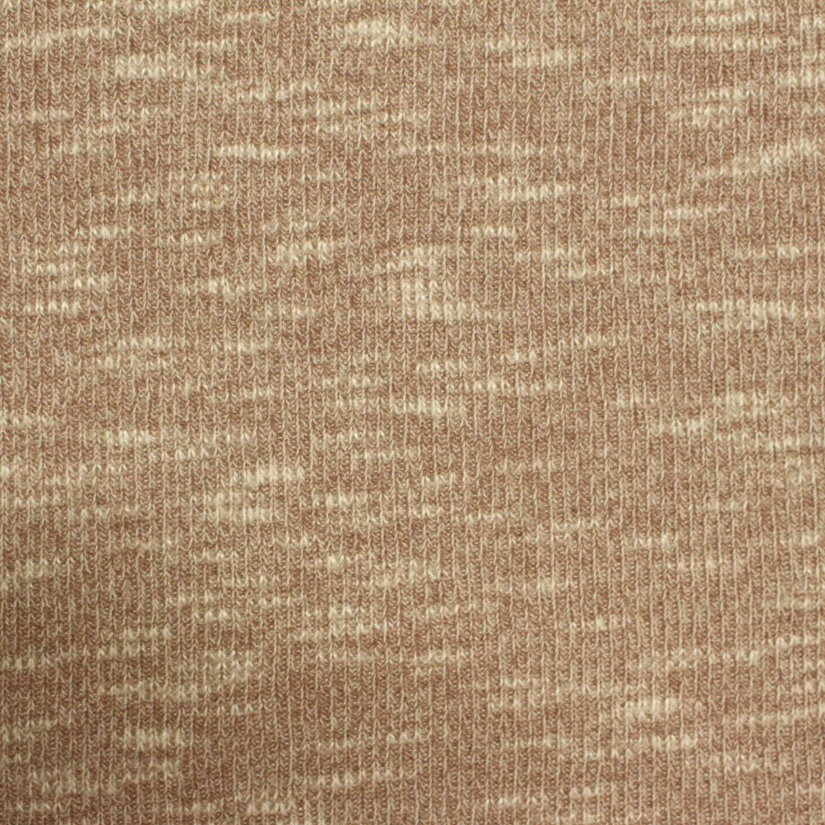 Light Brown Marl Rib Knit, Viscose-Poly, 185 gsm