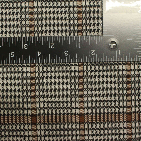 Black Houndstooth Jacquard, Polyester, 265 gsm