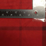 Red Plaid Faux Suede, Polyester