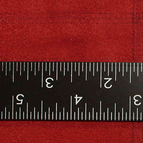 Red Plaid Faux Suede, Polyester