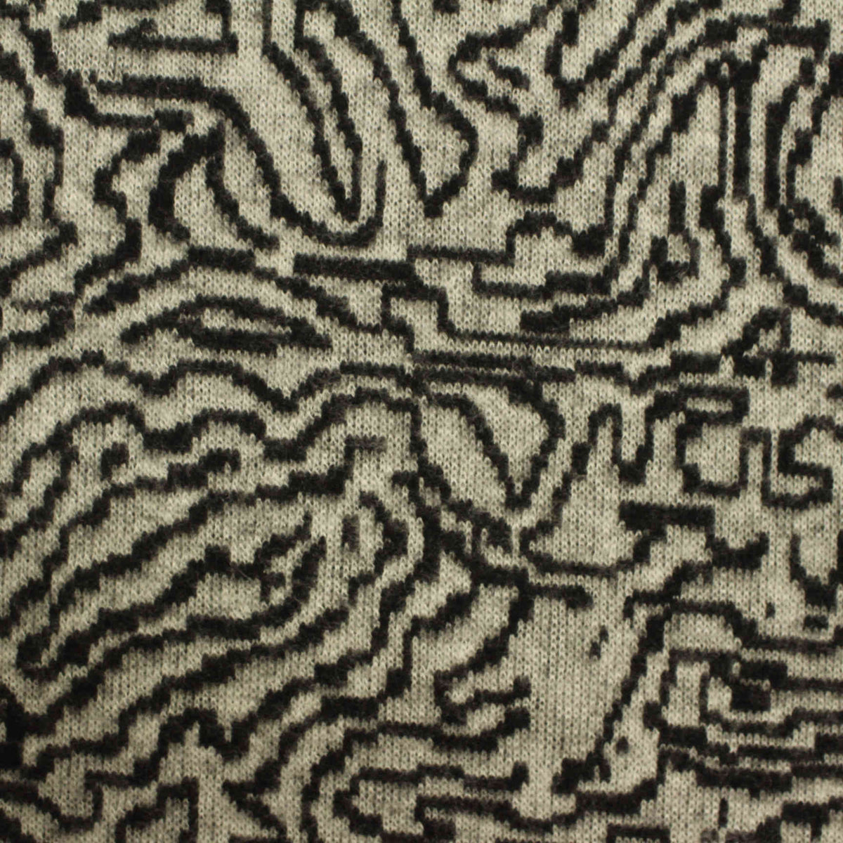 Black Lines Jacquard, Viscose-Poly, 288 gsm