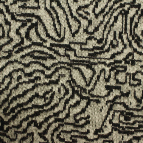 Black Lines Jacquard, Viscose-Poly, 288 gsm