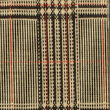 Beige Plaid Jacquard, Poly-Viscose — texture
