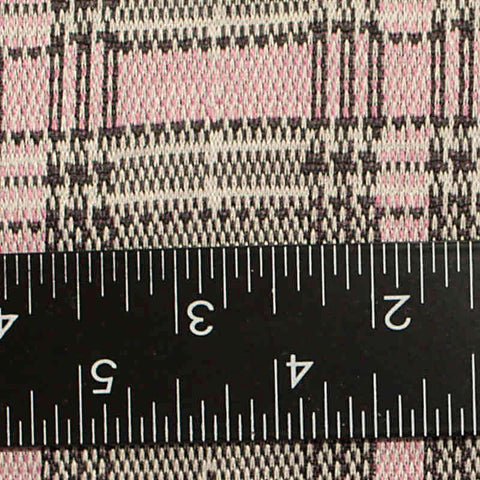 Pink Plaid Jacquard, Polyester