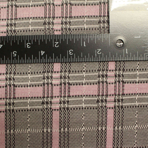 Pink Plaid Jacquard, Polyester