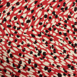 Red Abstract-Animal Print Jersey Knit, Viscose