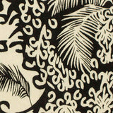 Black Tropical-Palm Knit, Cotton-Poly — texture
