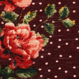 Red Roses Knit, Polyester — texture