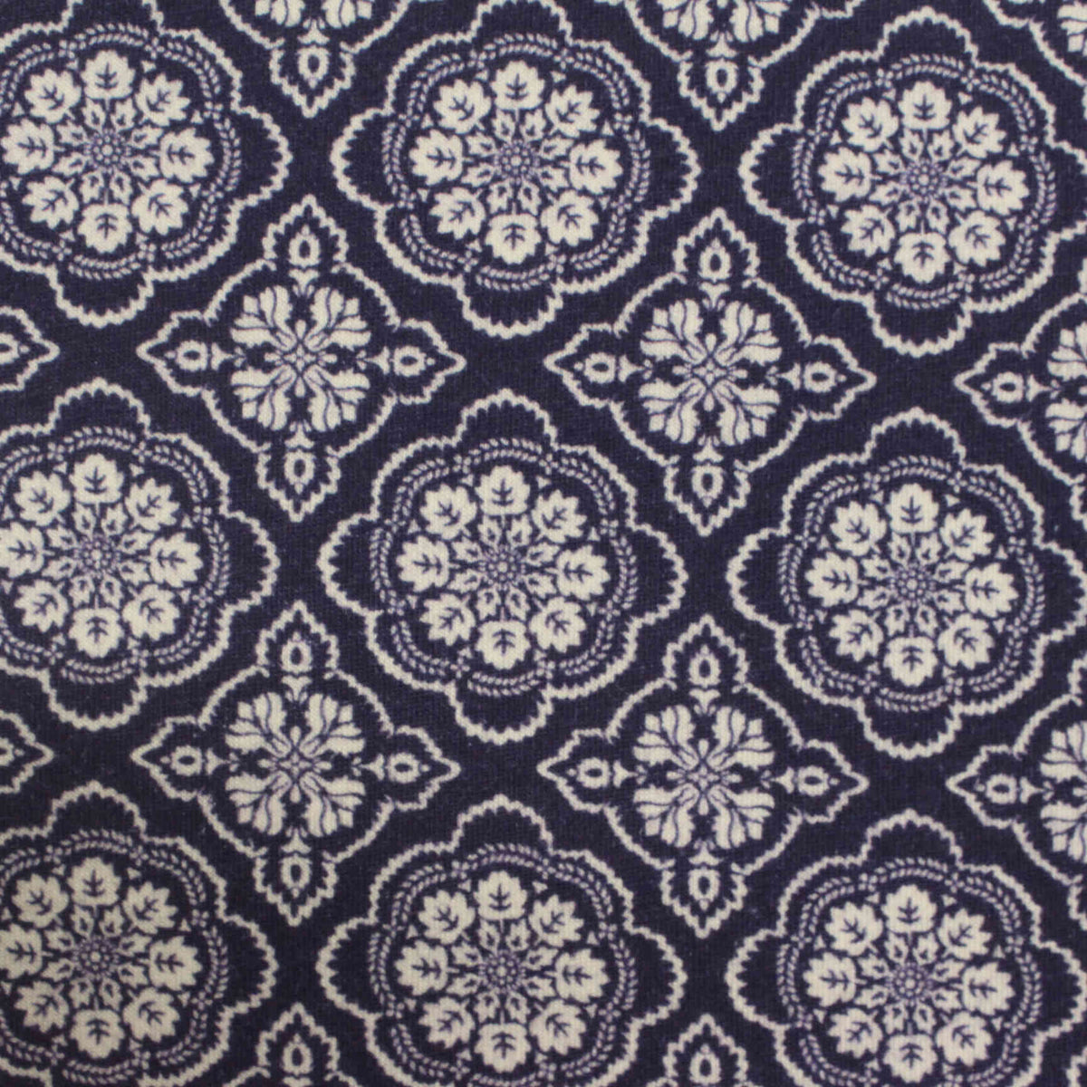 White Floral Jacquard, Modal-Cotton