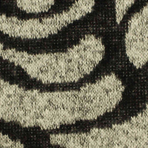 Grey Abstract-Swirl Jacquard, Viscose-Poly