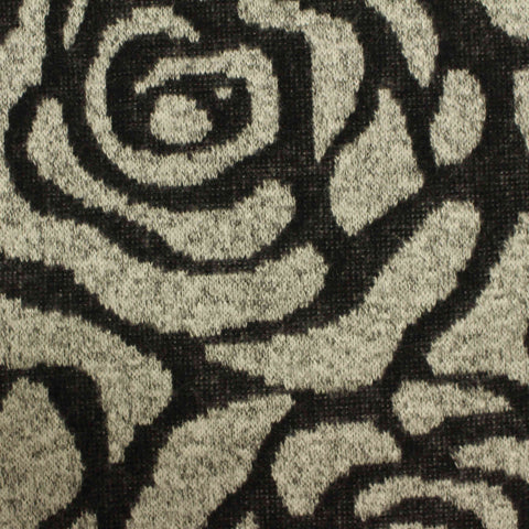 Grey Abstract-Swirl Jacquard, Viscose-Poly