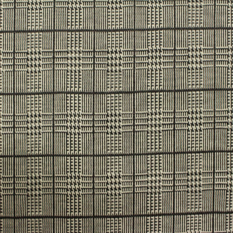 Black Plaid Knit, Viscose, 257 gsm
