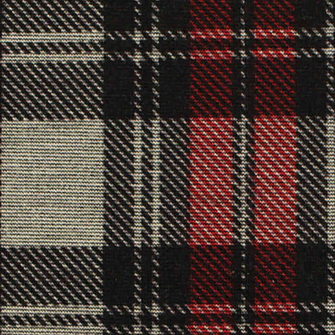 Red Plaid Ponte Knit, Polyester
