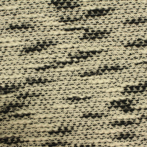 Black Abstract Chunky Knit, Cotton-Poly, 263 gsm