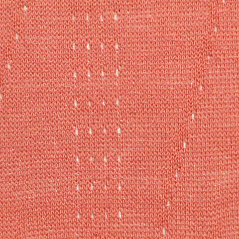 Orange Subtle-Dot Pointelle Knit, Viscose-Nylon