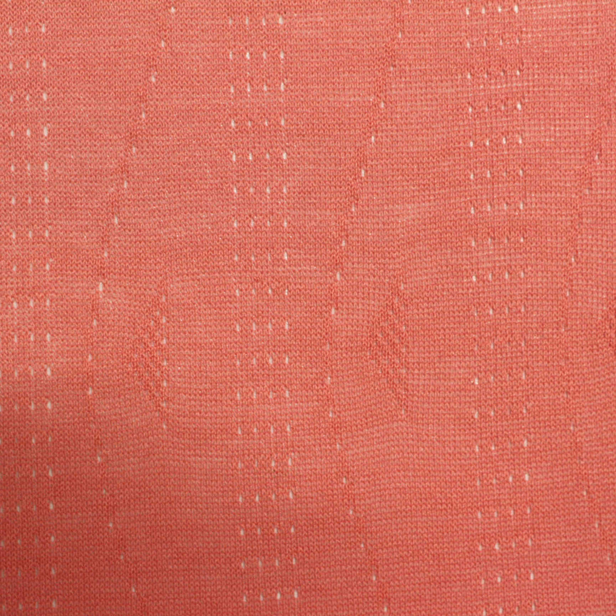 Orange Subtle-Dot Pointelle Knit, Viscose-Nylon