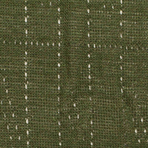 Dark Green Grid Pointelle Knit, Viscose-Nylon
