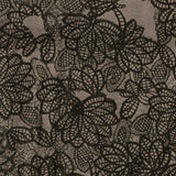Black Leaf Voile, Cotton — texture