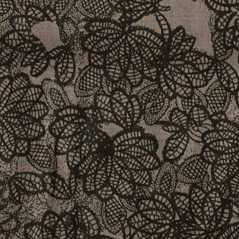 Black Leaf Voile, Cotton
