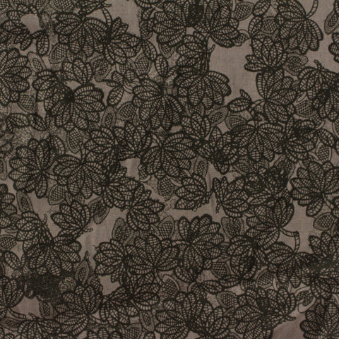 Black Leaf Voile, Cotton