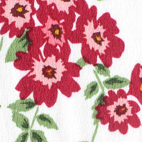 Red Floral Woven, Viscose, 127 gsm, 122 cm
