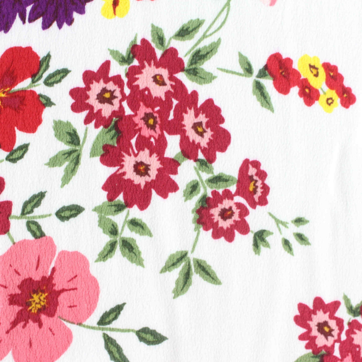 Red Floral Woven, Viscose, 127 gsm, 122 cm