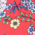 Red Floral Woven, Viscose, 121 gsm