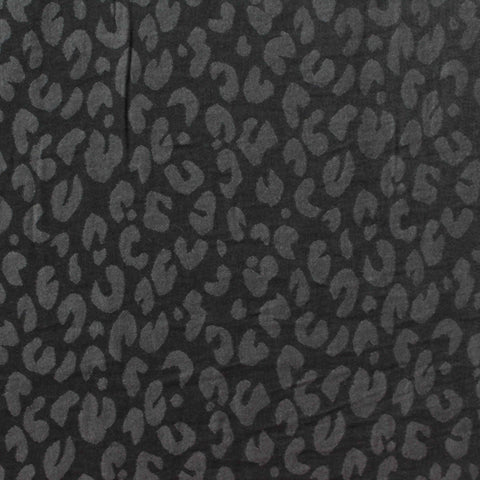 Dark Grey Leopard Jacquard, Polyester