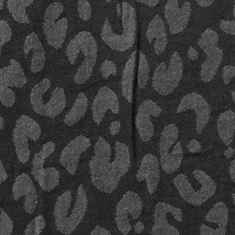 Dark Grey Leopard Jacquard, Polyester