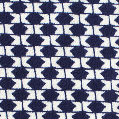 Navy Geometric Chiffon, Polyester