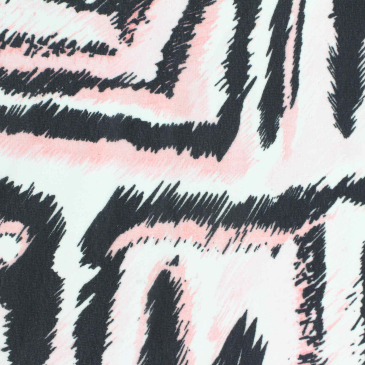 Black Animal Print Chiffon, Polyester