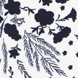 Navy Floral Woven, Polyester — texture