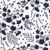 Navy Floral Woven, Polyester