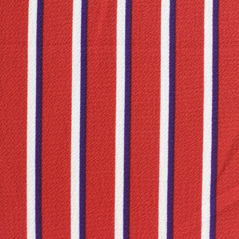 Red Vertical-Stripe Chiffon, Polyester, 121 gsm, 145 cm