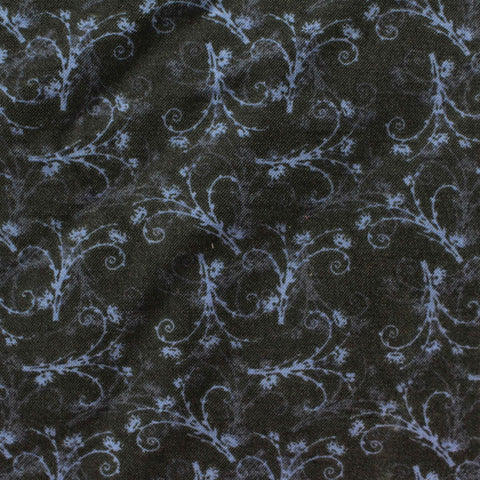 Blue Floral Woven, Viscose-Nylon