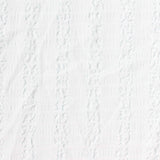 White Vertical-Stripe Seersucker, Polyester