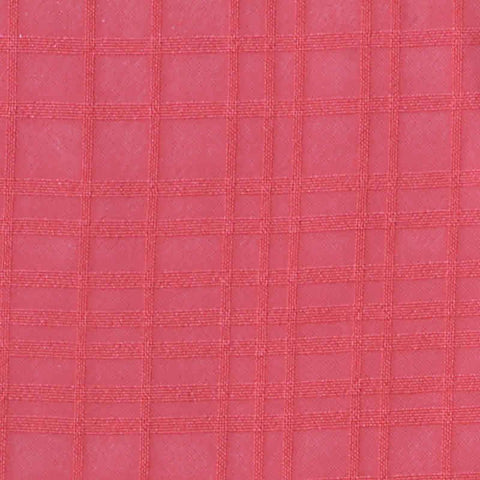 Coral Tone-on-Tone Grid Chiffon, Polyester