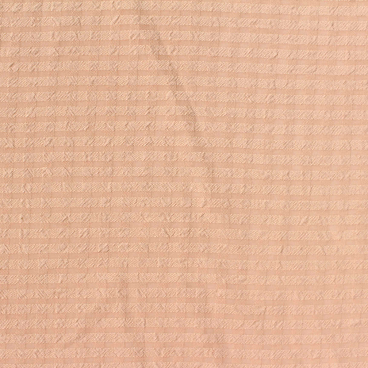 Peach Horizontal-Stripe Chiffon, Polyester