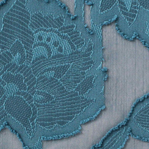 Teal Floral Jacquard, Polyester