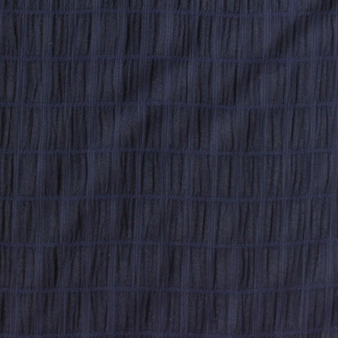 Dark Blue Tone-on-Tone Square Jacquard, Polyester