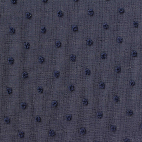 Navy Tone-on-Tone Dot Woven, Polyester