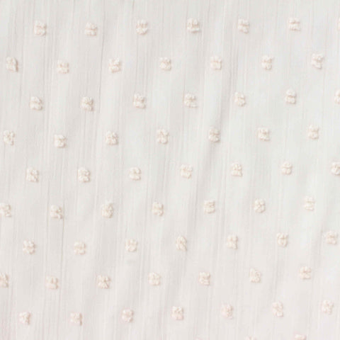Cream Dot Chiffon, Polyester, 98 gsm