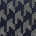 Dark Blue Geometric Jacquard, Polyester, 78 gsm