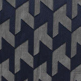 Dark Blue Geometric Jacquard, Polyester