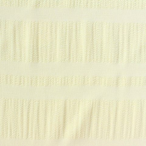 Cream Horizontal-Stripe Seersucker, Polyester