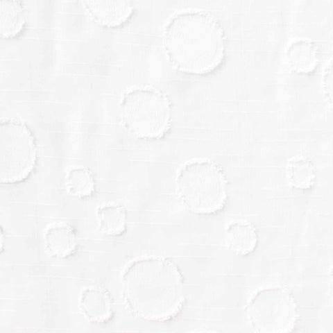 White Textured-Circle Chiffon, Polyester