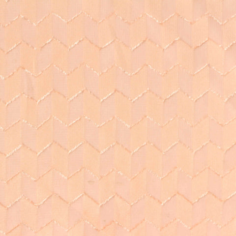 Peach Tone-on-Tone Chevron Chiffon, Polyester
