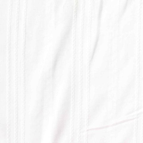 White Vertical-Stripe Jacquard, Cotton