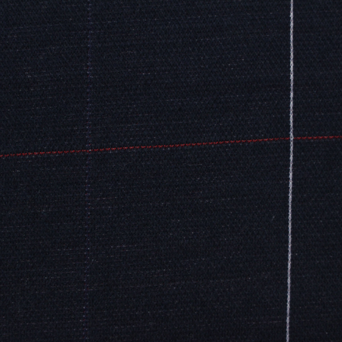 Dark Blue Check Jacquard, Cotton-Poly